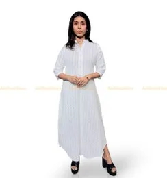 White Hakoba Cutlon Frock