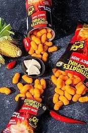 Emirates Pofaki Spicy Cheese Crispy Corn Curls, 80 gm (FROM DUBAI)SAM