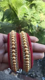 red and pink Handmade bangle