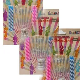 Happy Birthday Number Flashing Light Color Candle Cake Decoration