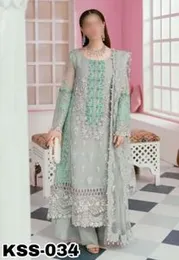 Pakistani Mint Green Embroidered Formal Suit – KSS-034