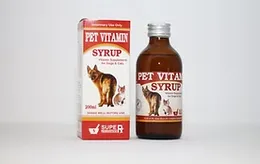 Pet Vitamin Syrup 200ml For Dogs & Cats Pet Multivitamin Liquid formulation design for the vitamin supplementation for Dogs and Cats