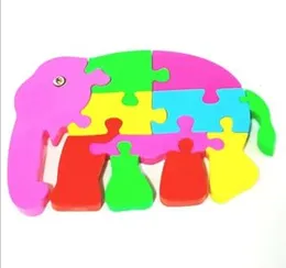 Plastic Puzzle for Kids and Preschool Children, PLastic Animal Puzzle Elephant