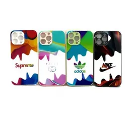 Colorful Glass Back Cover Sleek Design Scratch Protection for iPhone 6 Plus XS Max 12 Pro Max and Mi Poco X3 Pro