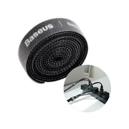 Baseus ACMGT-E01 Rainbow Circle hook and loop Straps 1m – Black