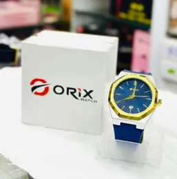ORIX BRAND DATE RUBBER STRAP WATCHES FOR MEN