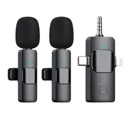 K15 3 in 1 Dual Microphone Type C | iPhone Lightning | 3.5mm Audio Jack Transmission Wireless Microphone