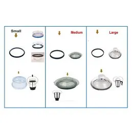 Jaipan Mixer Grinder Blender 3 in 1 Jar Lids Set Gasket (9cm + 11cm + 12.5cm)