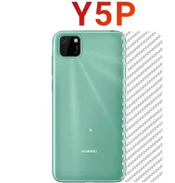 Clear Slim Carbon fibre Phone Transparent protective Mobile Back Sticker For Huawei Y5P