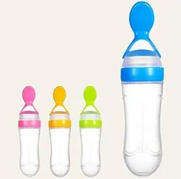 Ineffable Silicone Squeeze Feeding Type Bottle for New Born Baby 90ml