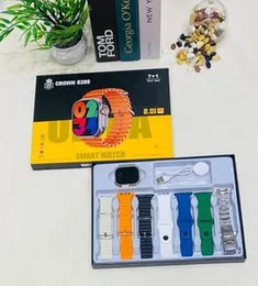 CROWN G300 7IN1 Strap Smart Watch – 2.2” HD Display & Bluetooth Calling