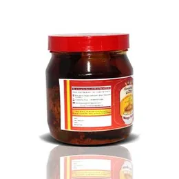Growing Villagers Dry Mango Pickle Homemade Rajasthani Aam Ka Achar Masaledar Organic Mango Pickle ( Made In Khachi Ghani Mustard Oil ) | Jar Of 400 G