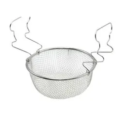 Stainless Steel French Chip Frying Strainer Basket Round Fryer Basket