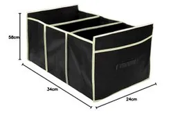 Fun Homes Foldable Trunk Storage Organizer, Reinforced Handles, Suitable for Any Car, SUV, Mini-Van (Black)