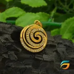 Gold Plated Swirl Derana Pendant Guarantee Fashion and Stylish Design for Women.