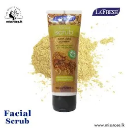 La Fresh Facial Scrub Blended of Mica Gold Pigments 100ml