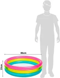 Intex 57104 - Piscina Baby Arcobaleno, 86 x 25 cm|.