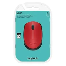 LOGITECH M171 WIRELESS MOUSE, RED