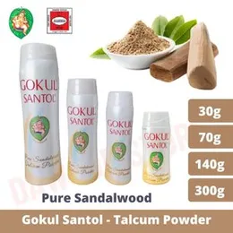 Gokul Santol Fragrant Talcum Powder with Sandalwood Extracts and Smooth Texture for Long-lasting Fragrance, Glowing Skin 70g,35g