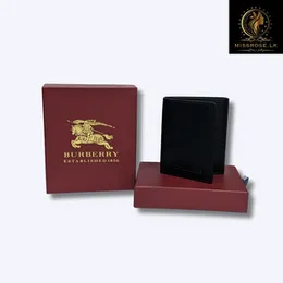 Genuine Leather Slim Trifold Wallets For Men Burberry