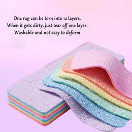 12 Layer Microfiber Sponge, Microfiber Layered Cleaning Sponge for Kitchen, Peelable Microfiber Sponge Block, Water Absorption Reusable, for Washing D