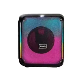 Brodu BTS-1783 Bluetooth Karaoke Speaker with 8-Inch Subwoofer, Wireless Microphone, RGB Flame Lights & Multiple Inputs