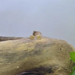 Gold Plated Stylish Design Beauty Stone Stud Earrings For Women.