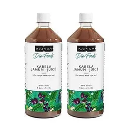 Kapiva Karela Jamun Juice (2L) | Controls Blood Sugar Levels, Lowers Bad Cholesterol | Diabetic Care - Super Saver Pack of 2 (FROM INDIA)SAB