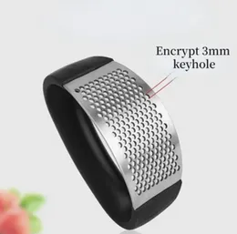 Garlic and ginger press stainless steel kitchen gadget.