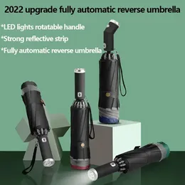 Umbrella With LED Rotatable Handle