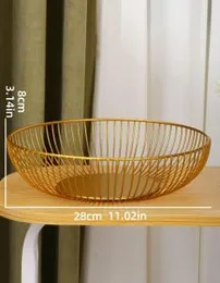 Golden cage rounded fruit basket (94-2)