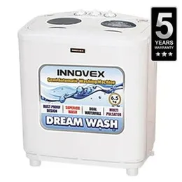 Innovex Semi 6.5 KG Washing Machine - White