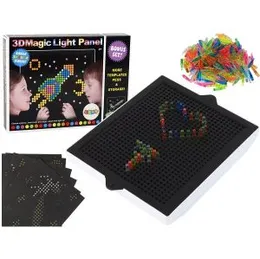 Children’s Educational Toy Creative Mushroom Nail Light Mosaic Pegboard 3D Jigsaw Puzzle Game Funny Building Block (0444)