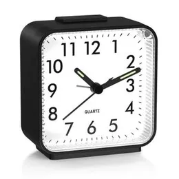 Analogue Silent Alarm Clocks Small Silent Non-ticking Analog Quartz Clock