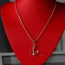 2.2mm fox singapore chain with hill anchor pendant.