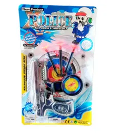 Police Superior Combat Soft Dart Gun / Revolver with 3 Darts for Kids 3+ Ages