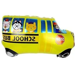 27" x 17" Foil School Bus Car Vehicle Balloon Happy Birthday Party