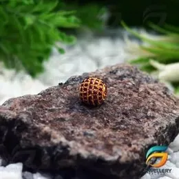 22kt Plated Red Stone Round Pendant For Women.