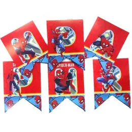 Spider Man Cardboard Party Gala Bunting Letter Banner Happy Birthday Party Decorate