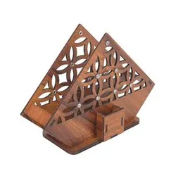 Toxen Decorative Wooden Tissue Paper Rack Napkin Holder for Dining Table, Tissue Paper Stand (H737)