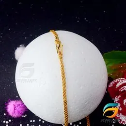 Gold Plated Guaranteed 18/24 inch Thin Bismark Chain 02MM with Star Sun Theme pendant Necklace for ladies-60cm