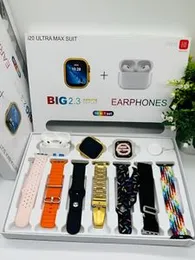I20  ultra max suit gold smart watch with airpods