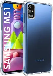 Samsung Galaxy M51 Shockproof Silicone Phone Case Transparent Protection Back Cover