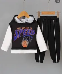 Baby Boys Basketball Printed Hoodie & Pants Set Size - 1-2 years