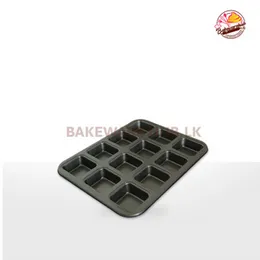 Brownie Baking Tray – Nonstick | 12 Cavity | 7cm × 7cm × 3cm | Individual Portion Pan