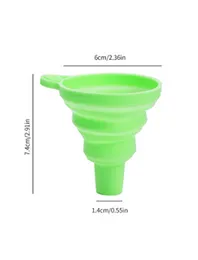 1pcs Mini Foldable Funnel Silicone Collapsible Funnel Folding Portable Funnels Be Hung Household Liquid Dispensing Kitchen Tools