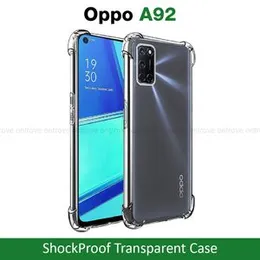 Oppo A92 Transparent Shockproof ThickBallon Case - Clear TPU Bumper Case For Oppo A92 Back Cover Premium Quality Anti Shock Airbag Phone Case