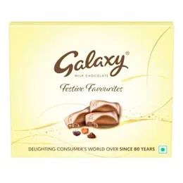 Galaxy Festive Favourites Milk Chocolate Diwali Gift Pack | Assortment of Premium Chocolates | Smooth Milk, Cookie Crumble & Fruit & Nut | Sil