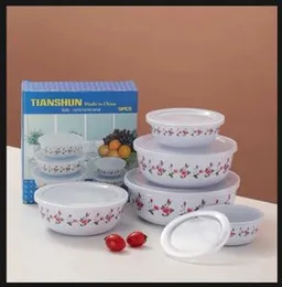 5 Pcs Enamelware Food Container Set