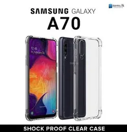 Luxury Shockproof Transparent ThickBallon Bumper Case For Samsung Galaxy A70 Crystal Transparent Premium Quality Shockproof Protective Phone ShellSams